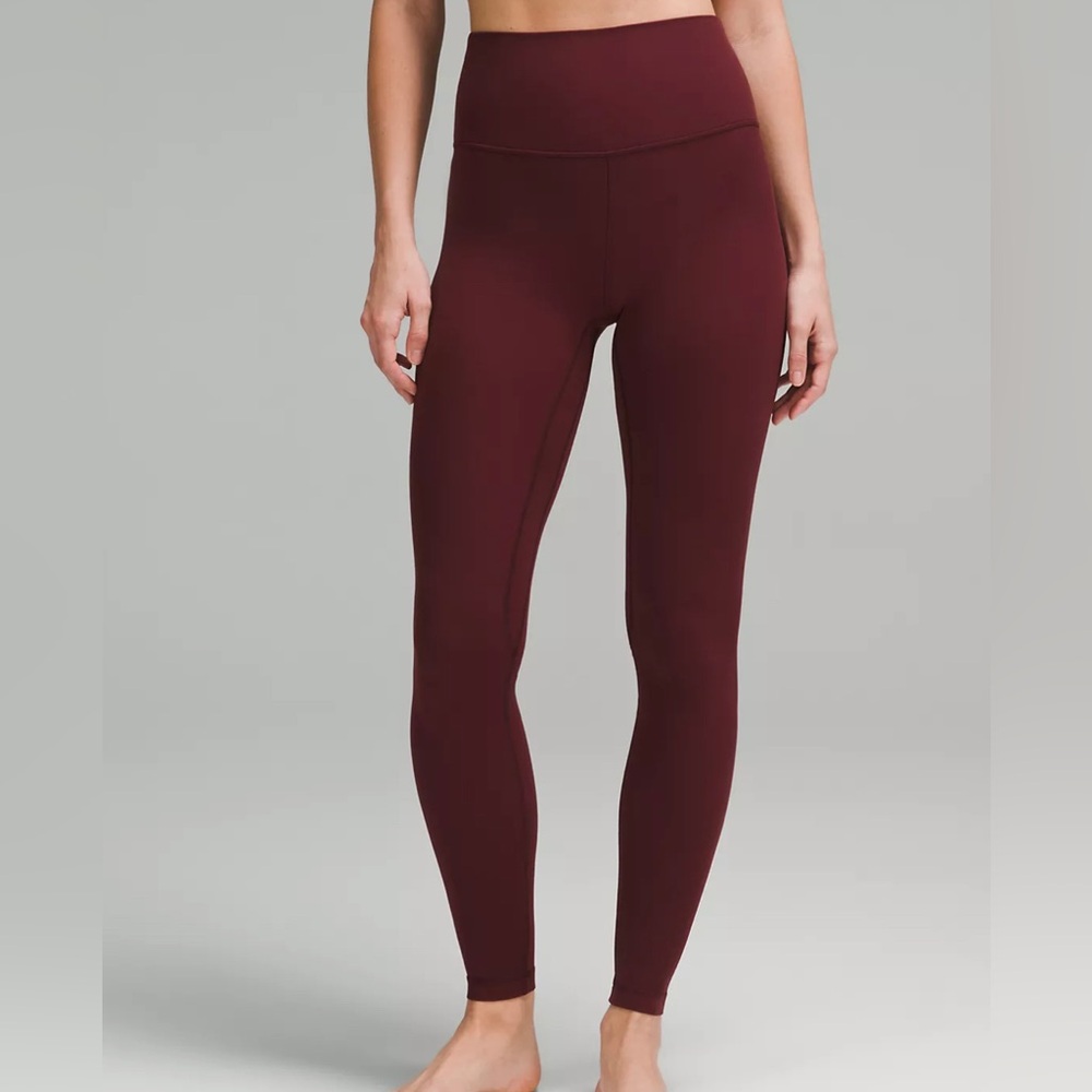 Maroon lululemon align leggings 28